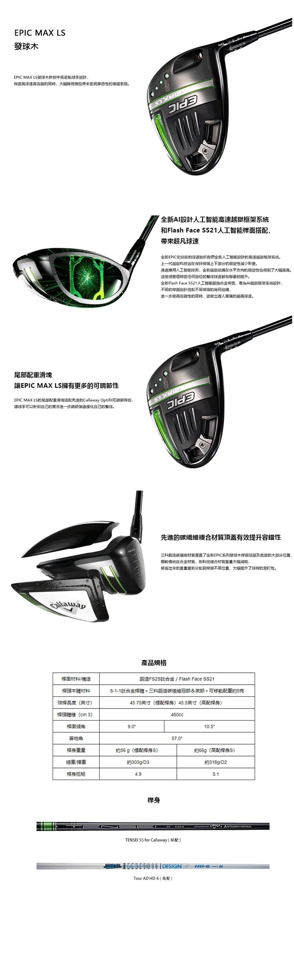 飛揚高爾夫】 '21 NEW Callaway Golf EPIC MAX LS DRIVER 卡拉威高爾夫 