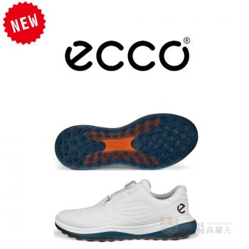 【飛揚高爾夫】ecco 男鞋(無釘) LT1 BOA #132274-61203 ,白土耳其藍