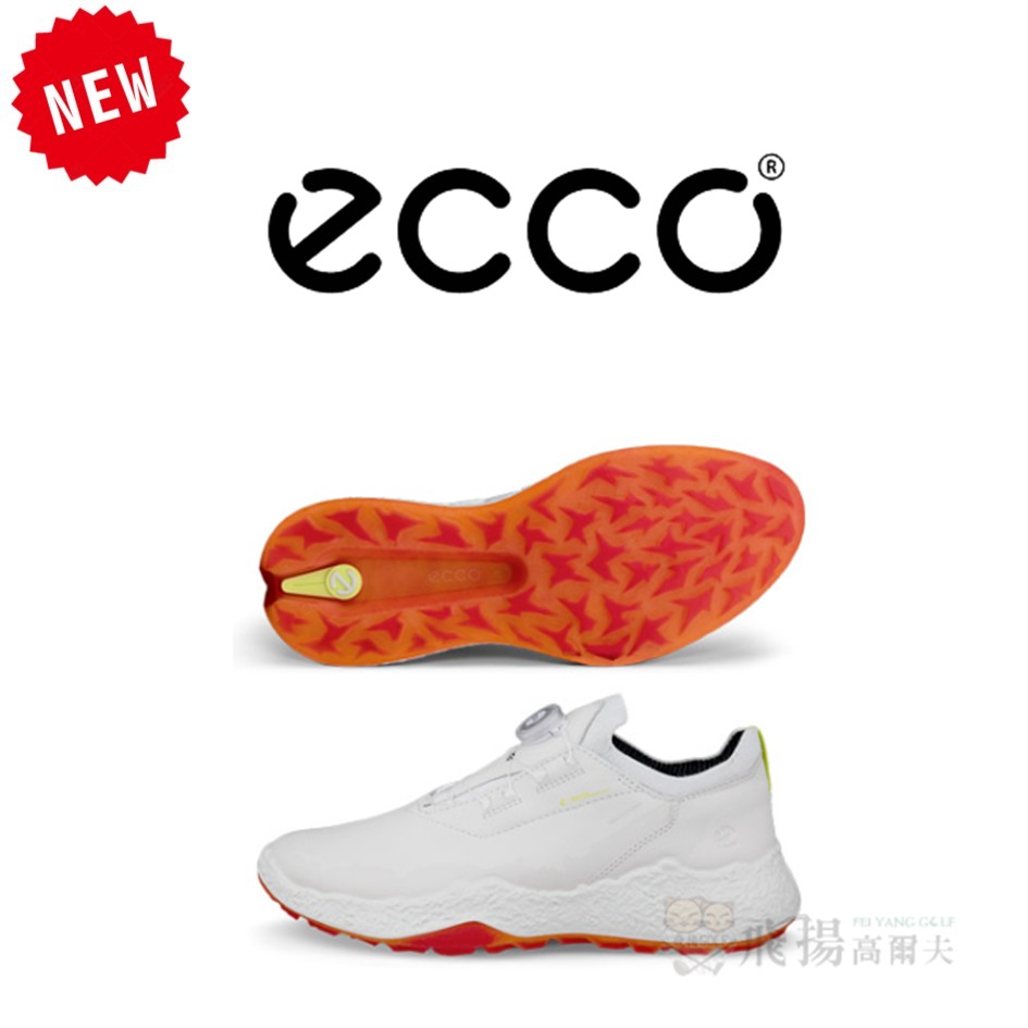 【飛揚高爾夫】ecco 女鞋(無釘) BIOM H5 BOA #115013-01007 ,白紅